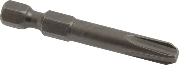 Power Screwdriver Bit: #3 Phillips, #3 Speciality Point Size, 1/4