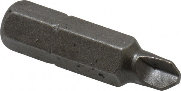 Power Screwdriver Bit: #2 Tri-Wing Speciality Point Size, 1/4