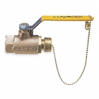 Bronze Ball Valve FNPT X Hose Cap 3/4 in MPN:70104HC