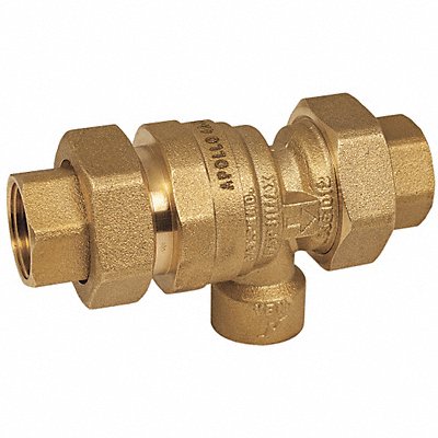 Dual Check Valve w/ Port Brass 3/4 FNPT MPN:4A4A44AM