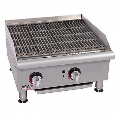 Gas CharRock Charbroiler 2 Burner L 24 MPN:GCRB-24I