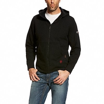 K4826 FR Full Zip Hoodie Men s L Black Regular MPN:10023974