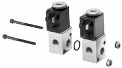 Stacking Solenoid Valve: Solenoid, 3-Way, 2 Position, Spring Return MPN:CAT03B-120-A