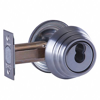 Deadbolt Cylindrical Satin Chrome Finish MPN:E61 26D IC