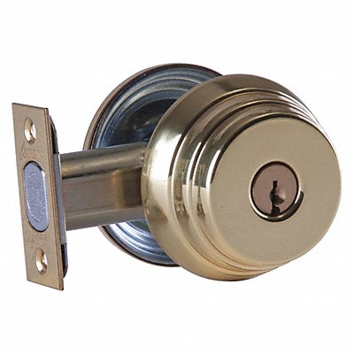 Deadbolt Cylindrical Bright Brass Finish MPN:E61 3