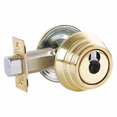 Deadbolt Cylindrical Bright Brass Finish MPN:E61 3 IC