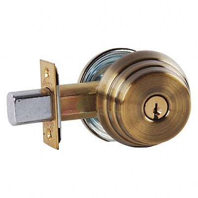 Deadbolt Cylindrical Antique Brass MPN:E61 5A