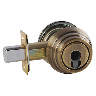 Deadbolt Cylindrical Antique Brass MPN:E61 5A IC