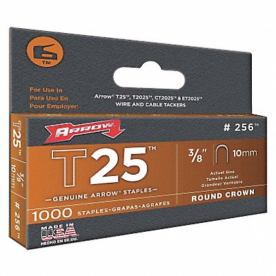 Staples T25 Round 1/4x3/8 PK1000 MPN:256