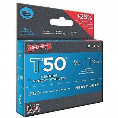 Staples T50 3/8x3/8 In L PK1250 MPN:50624