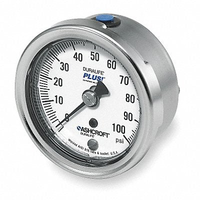 D0994 Pressure Gauge 0 to 100 psi 2-1/2In MPN:251009SW02BX6B100