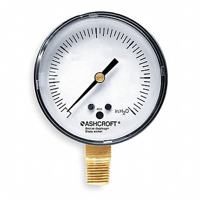 K4548 Pressure Gauge 0 to 100 H2O 2-1/2In MPN:25 1490A 02L 100