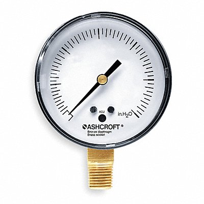 K4548 Pressure Gauge 0 to 15H2O 2-1/2In 1/4In MPN:25 1490A 02L 15