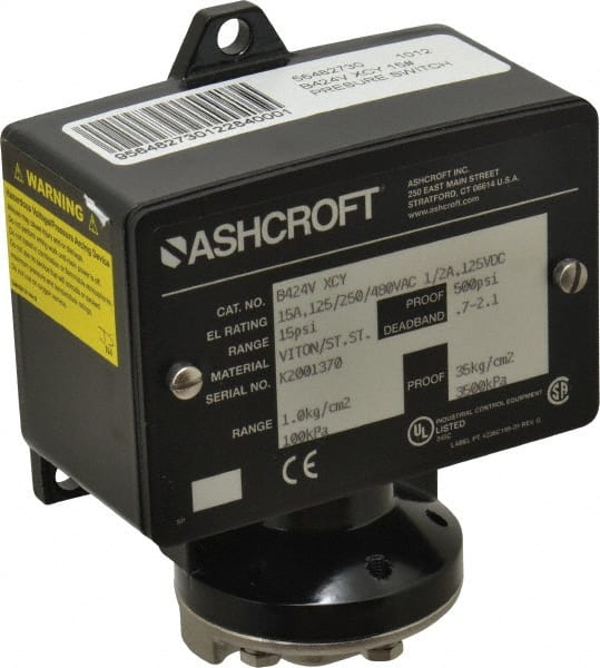 Watertight Single Setpoint Pressure Switch: 1/4