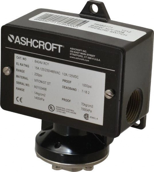 Watertight Single Setpoint Pressure Switch: 1/4