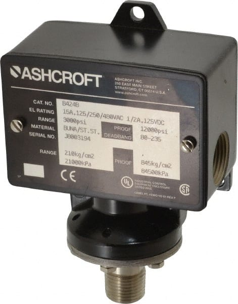 Watertight Single Setpoint Pressure Switch: 1/4