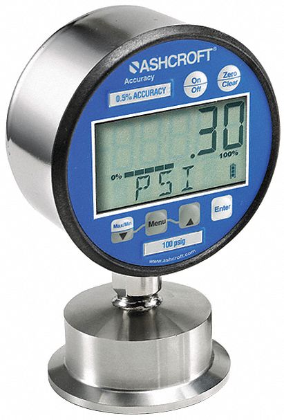 K4236 Pressure Gauge 3 Dial Size Silver Case MPN:302032SD20L30IMV&15#XBLCYLMC4