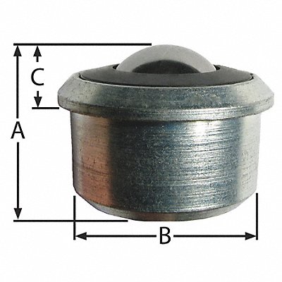 Ball Transfer Drop-In 1-3/16 Ball Dia. MPN:BT DI 1.19DIA 500 CS/CS