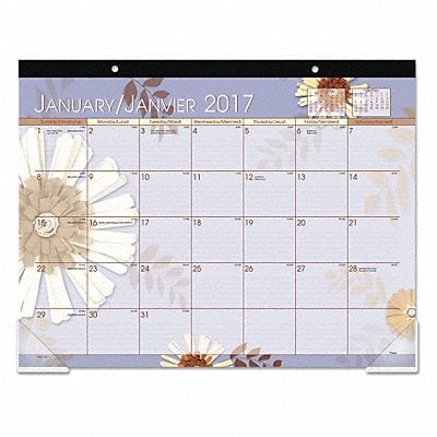 Desk Calendar Floral 22 X17 MPN:5035