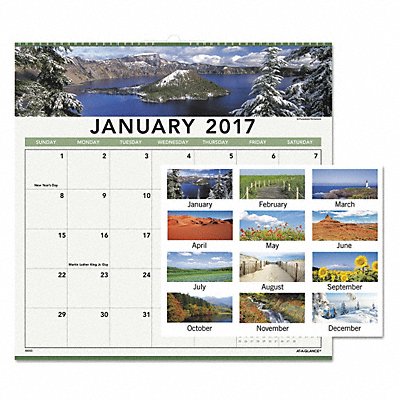 Wall Calendar Monthly Landscape MPN:88200