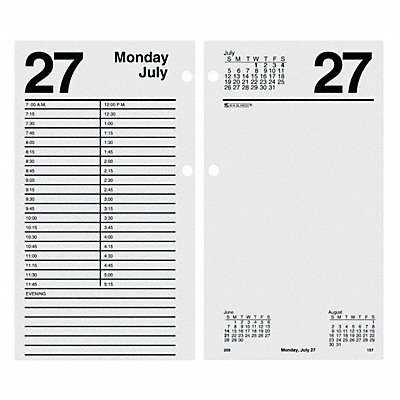 Desk Calendar Refill Daily 4-1/2x8 White MPN:AAGE21050