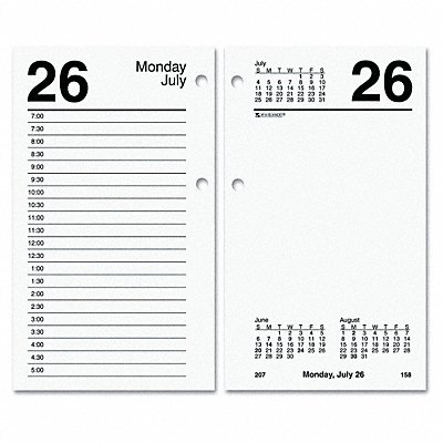 Desk Calendar Refill Daily 3-1/2x6 White MPN:AAGE71750