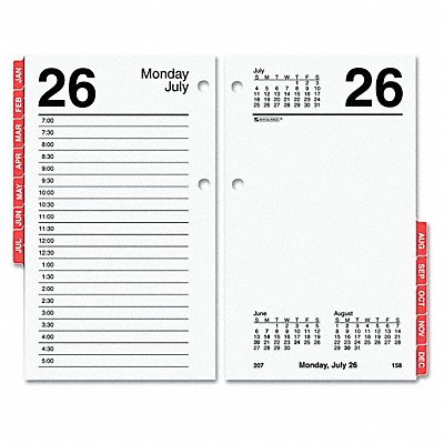 Desk Calendar Refill Daily 3-1/2x6 White MPN:AAGE717T50