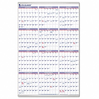 Wall Calendar Yearly 24 x 36 In MPN:AAGPM1228