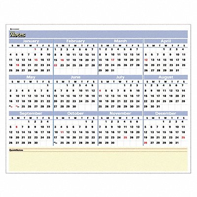 Mini Wall Planner Erasable 16x12 In. MPN:AAGPM550B28