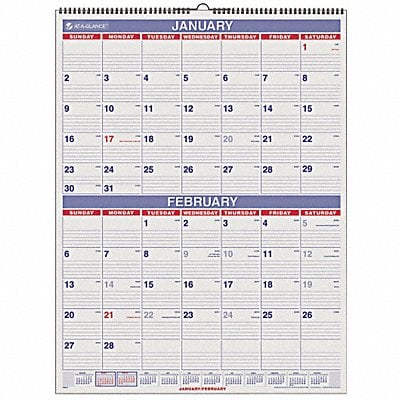 Two-Month-View Wall Calendar 22x29 In. MPN:AAGPM928