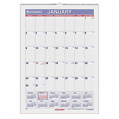 Laminated Wall Calendar 12x17 In. MPN:AAGPMLM0228