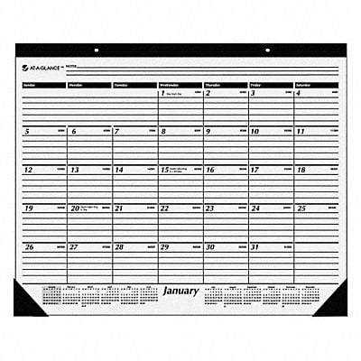 Desk Pad Calendar 22x17 In. MPN:AAGSK2400