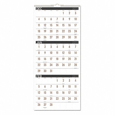 Wall Calendar 12 x 27-1/8 MPN:PM11X28