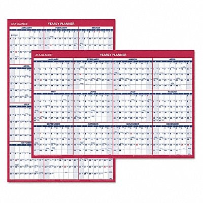 Reversible Yearly Wall Calendar 24 x36 MPN:PM212-28