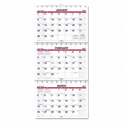 Move-A-Page 3-Month Wall Calendar MPN:PMLF1128