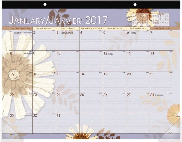 Desk Pad Calendar: 12 Sheets MPN:AAG5035