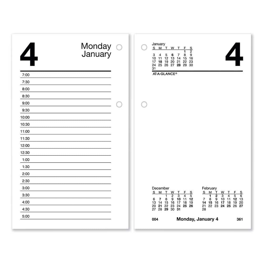 Desk Calendar Refill: 320 Sheets, Planner Ruled MPN:AAGE717R50