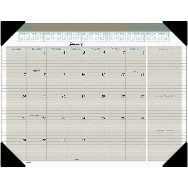 Desk Pad Calendar: 12 Sheets MPN:AAGHT1500