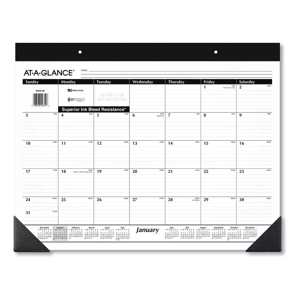 Desk Pad: 12 Sheets, Planner Ruled MPN:AAGSK2200