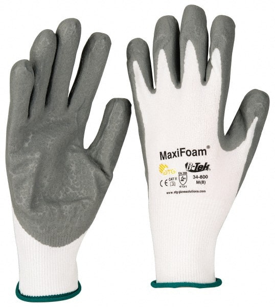 General Purpose Work Gloves: Medium, Nitrile Coated, Nylon MPN:34-800/M