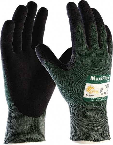 Cut, Puncture & Abrasive-Resistant Gloves: Size M, ANSI Cut A2, ANSI Puncture 1, Nitrile, Nylon & Spandex MPN:34-8743/M