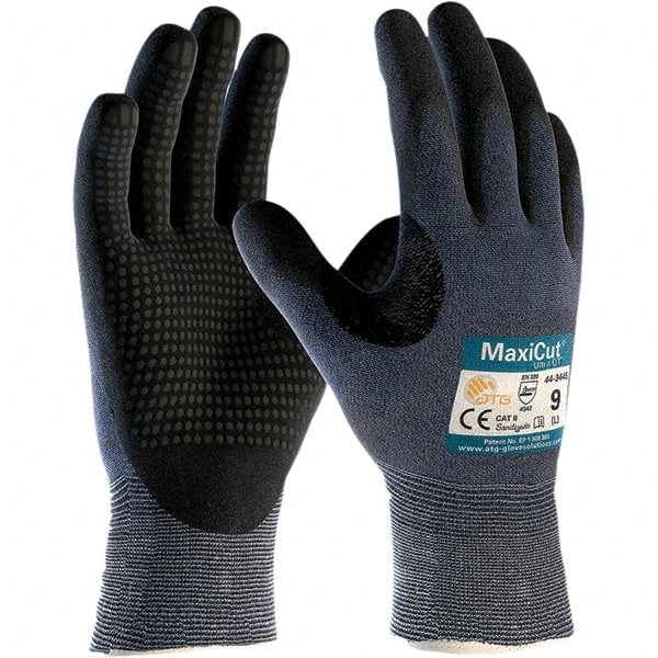 Cut, Puncture & Abrasive-Resistant Gloves: Size L, ANSI Cut A3, ANSI Puncture 2, Nitrile, Engineered Yarn MPN:44-3445/L