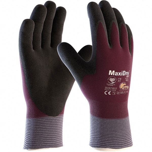 General Purpose Work Gloves: Large, Nitrile Coated, Lycra & Nylon MPN:56-451/L