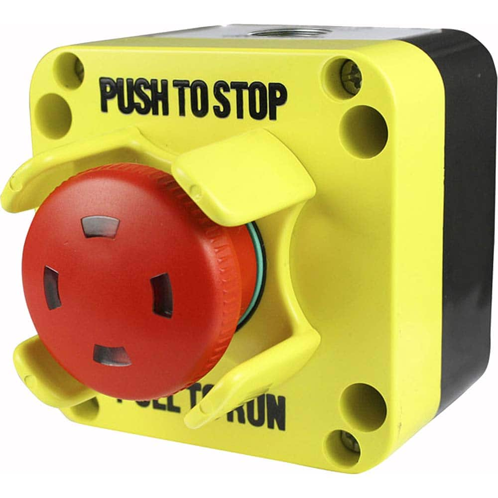 Push-Button Control Station: Maintained, 1NC, Pull to Start & Push to Stop MPN:SLA11NPNCGMS360