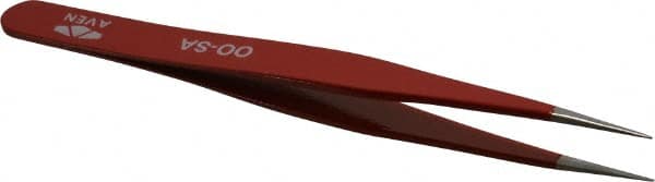 Color-Coded Precision Tweezer: OO-SA, Stainless Steel, 4-3/4