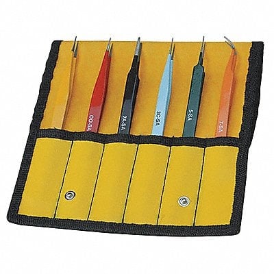 Color Coded Tweezers Set 6 Pc MPN:18480EZF