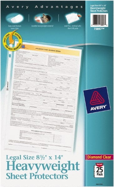 25 Pc Sheet Protector-Ring Binder: Clear MPN:AVE73897