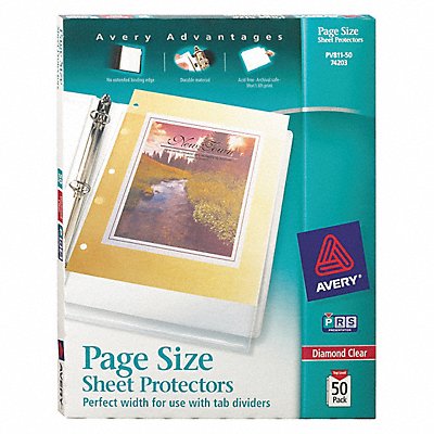 Sheet Protector 3-Hole Clear PK50 MPN:74203