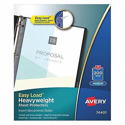 Top-Load Poly Sheet Protectors PK200 MPN:74401