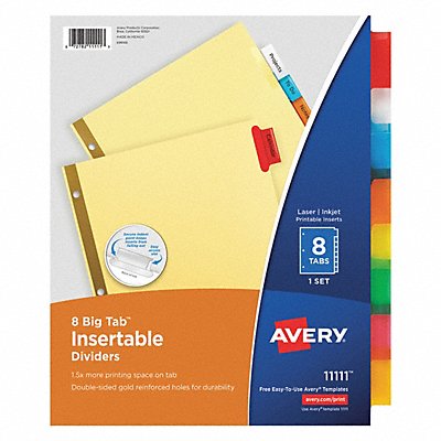 Binder Divider Insertable Multicolor MPN:7278211111